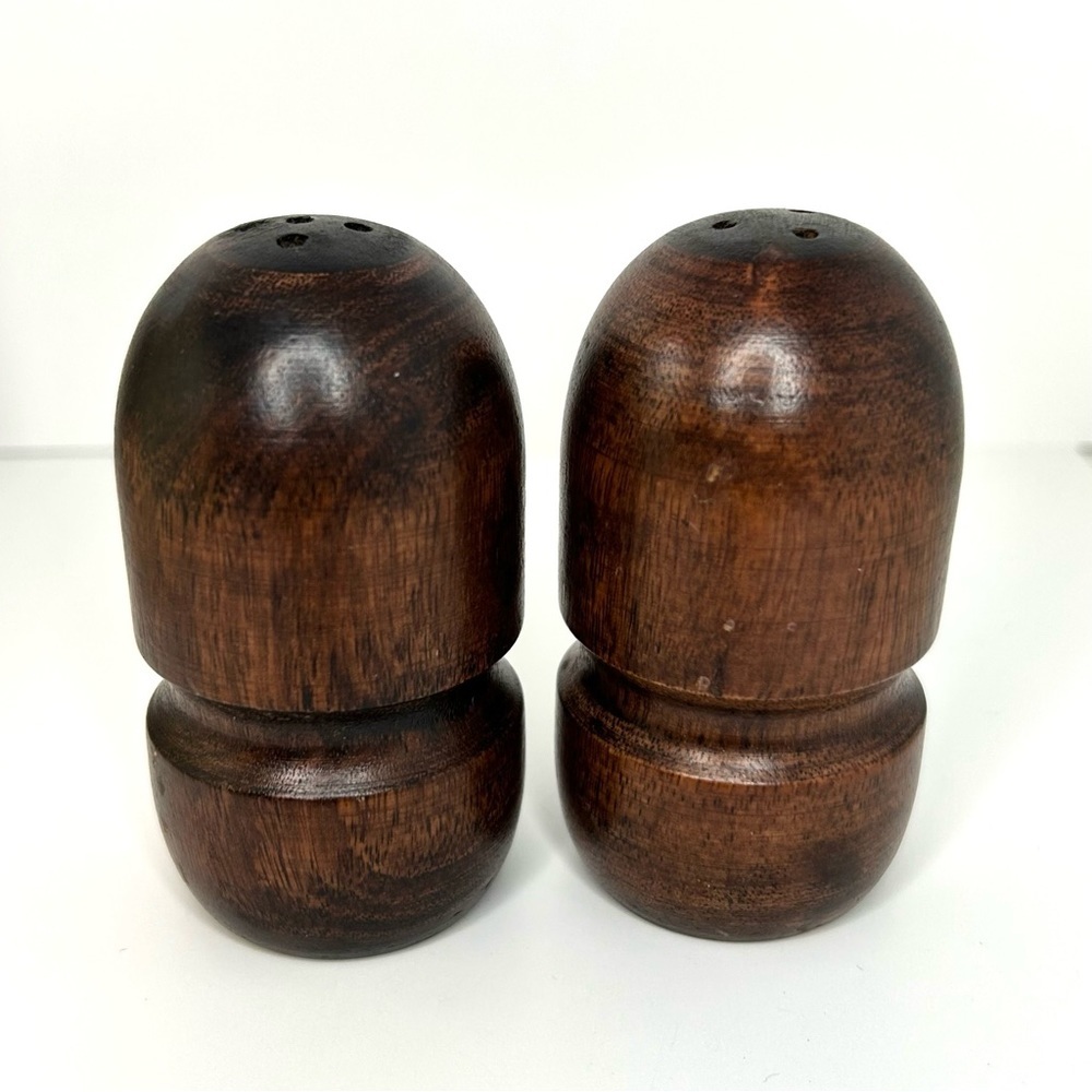 Small Wooden Salt and Pepper Shakers